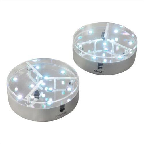 Kitosun 10pcs/Lot 3AA Battery Operated Remote Controlled RGB Under Vase LED Light Base For Wedding Party Event Decoration