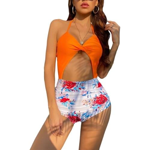 Meihuida Orange Swimwear