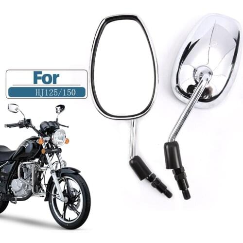 10mm Motorcycle Rearview Mirrors,For SUZUKI Haojue Prince GN125-3F HJ125-8V,Rear View Mirrors Back Side