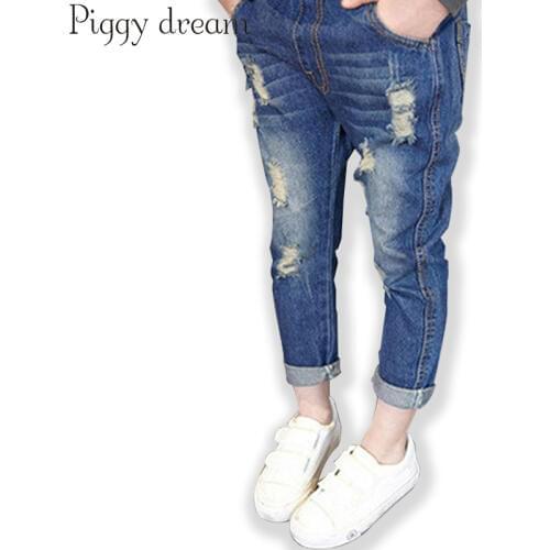 Рваные джинсы для девочек Piggy Dream China At AliExpress