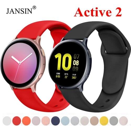 Watch Band Strap For Samsung Galaxy Watch Active 2 40 44mm Sport Silicone bracelet Active2 40mm 44mm Correa Replacement Bracelet