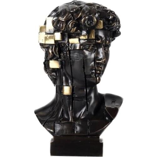 Nordic Metal Human Head Sculpture Club Hotel Lobby David Abstraction Head Portraits Statue Sale House Art Home Decor meditation