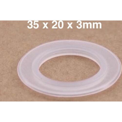 5x Silicone Flange Washers 35x20x3mm O Ring Sealing Gaskets Insulation Spacer OD35 ID 20mm