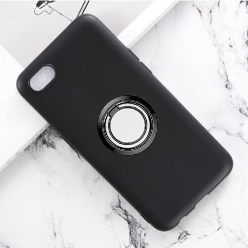 For OPPO A1k CPH1923 Back Ring Holder Bracket Phone Case Smartphone TPU Soft Silicone Cover