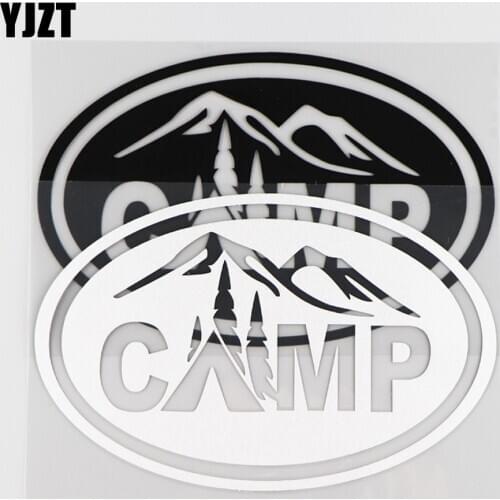 YJZT 18X11.5CM CAMP Personality Vinyl Decal Car Sticker Modern Art Fashion Black/Silver 4C-0102