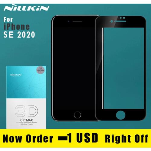 Nillkin for iPhone SE 2020 Glass 3D CP+ Max Full Cover Tempered Glass