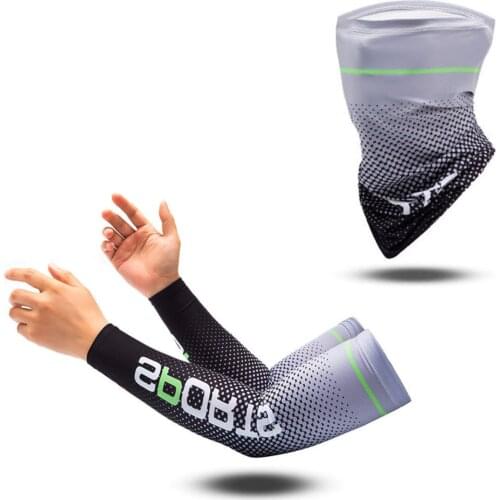 UV Protection Ice Silk Face Cover Neck Gaiter and Arm Cooling Sleeves for Fishing,Running,Rowing,Hiking, Biking