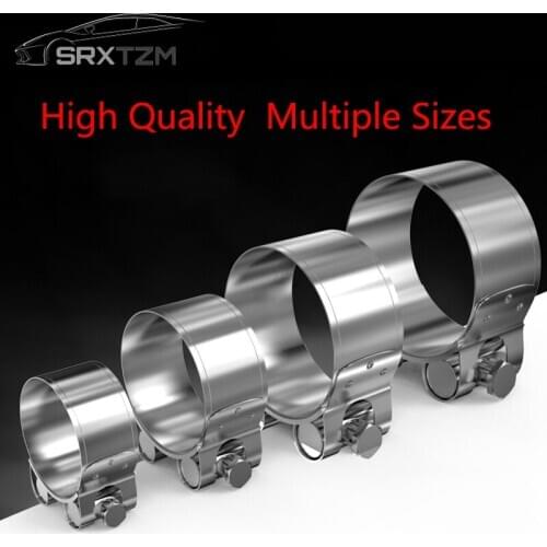 SRXTZM 45-85mm High Strength Reducing Exhaust pipes Exhaust Clamp Turbo Downpipe Kit Universal Silver Motorcycle Automobile 1pcs