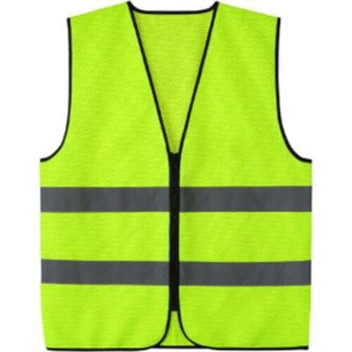 High Visibility Zipper Front Safety Vest With Reflective Strips, Premium, 2 Colors Optional