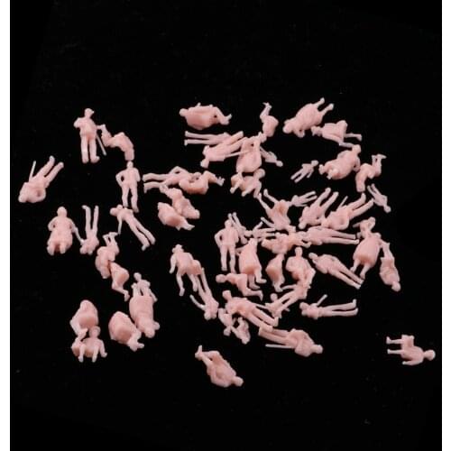 1:87 60x Unpainted Sitting And Standing People Model Figures Toys