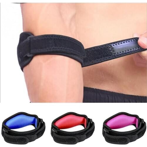 1PCS Adjustable Basketball Badminton Tennis Golf Elbow Support Golfers Strap Elbow Pads EVA Compression Pad