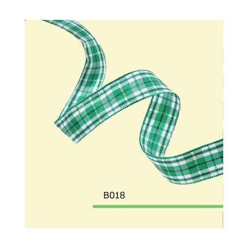 100yards/roll 3/8 Inch England Checked Linen Ribbon