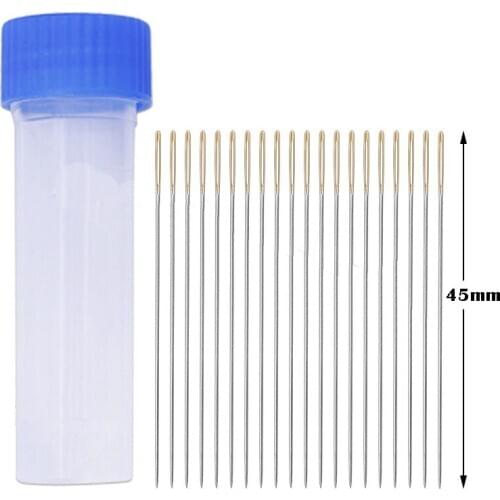 20pcs/set 0.85x45mm Tail Embroidery Fabric Cross Stitch Needles Craft Tools