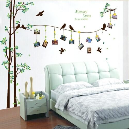 Large Photo Tree Wall Stickers Living Room Bedroom Home Decor Wall 3D Art Decals Diy Family Murals 205*290cm