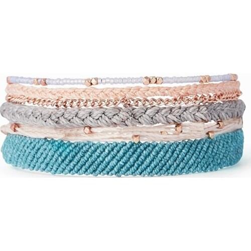 Braided beads friendship bracelets women men blonde abroad PDP pack stack bracelet set couple bohemian wax string men bracelets