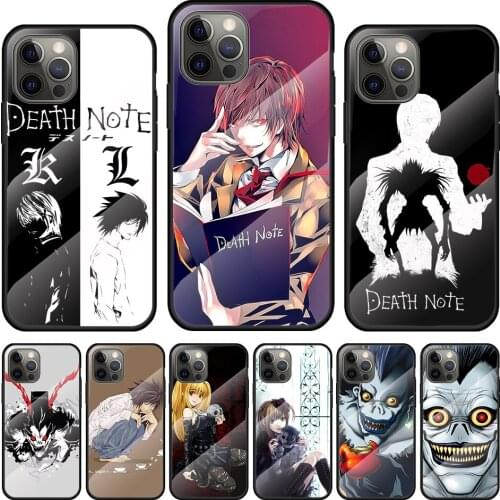 Death Note Comic Anime Tempered Glass Cover For Apple IPhone 12 Mini 11 Pro XS MAX XR X 8 7 6S 6 Plus Phone Case Coque