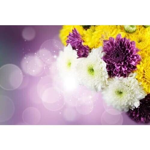 GLymg Dahlia Autumn Flowers 5d Diamond Embroidery DIY Diamond Embroidery Handicrafts Diamond Wall Arts Decor