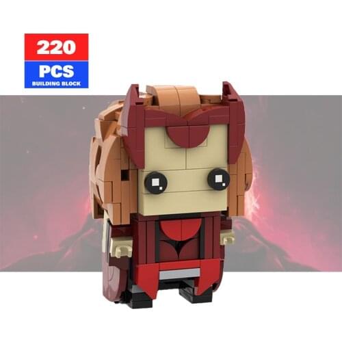 NEW MOC Movie Series Super Hero Scarlet Witch Wanda Building Blocks Brickheadz Building Blocks Assembling Toy for Children Gift