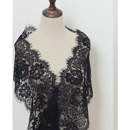 Lace Fabric 1PCS 3M Eyelash 2Colors Lace Cotton Embroidered Mesh Lace Decoration Crafts Sewing Lace For Dress Making Decoration