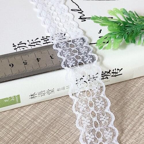 5 yards Embroidered lace fabric hollow white milk silk clothing accessories fabric nigerian 2021 high quality wedding applique