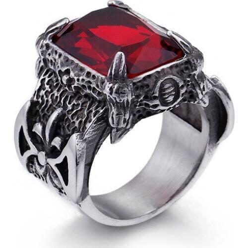 New Punk ring micro-zirconium AAA fashion trend domineering ring