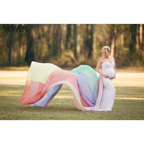 New Elegant Maternity Dresses Pleuche Long Pregnancy Photography Dress Maxi Maternity Gown for Pregnant Women Photo Shoot Props