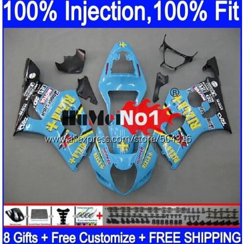 OEM For SUZUKI GSXR-1000 1000CC GSXR1000 K2 20MC.16 RIZLA cyan GSX-R1000 GSX R1000 03 04 K3 GSXR 1000 2003 2004 03 04 Fairings