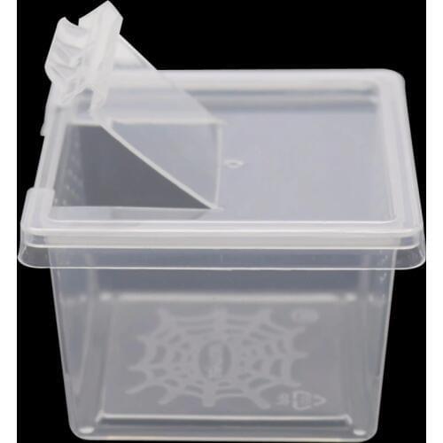 1 Pcs Plastic Transparent Reptiles Living Box Reptile Terrarium Ideal Habitat for Scorpion spider Ants Chameleon Lizard