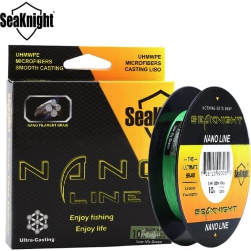SeaKnight NANO 100M / 300M PE Braided Fishing Line Super Thin 4 Weave Fishing Line 4LB 6LB 8LB 10LB Floating Carp Rope