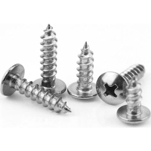 Stainless Steel Large Flat Head Self Tapping Screw Cross Oblate Wood Screw M3 M4 M5 X100