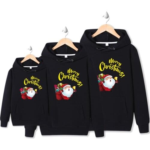 Family Matching Outfits Father Mother Son Daughter Autumn Clothing Mom Daddy and Boy Girl Christmas Hoodies Family Look