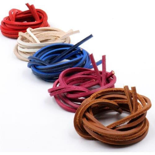 140cm/55'' Rawhide Leather Shoelaces Shoestrings for Boots Extra Shoe Laces