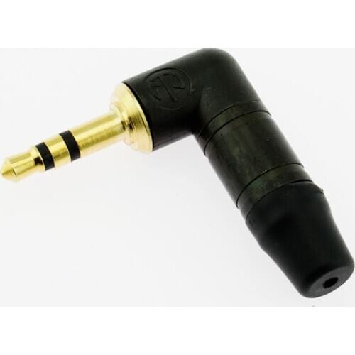 2pcs Original authentic Swiss neutrik NTP3RC-B 3.5 mm Right-Angle Stereo Plug 3 pole 3.5 mm audio gold contactsplug