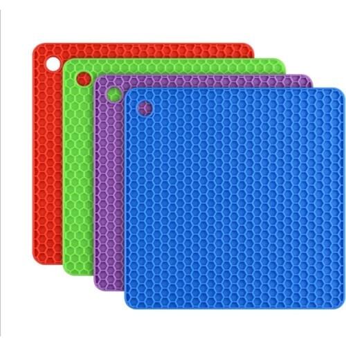 Silicone Pot Holder, Trivet Mat, Jar Opener, Spoon Rest Non Slip, Flexible, Durable, Heat Resistant Hot Pads Thicker