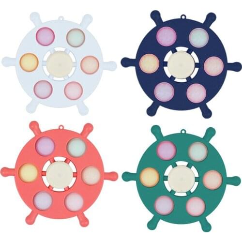 Finger spinner fidget toy pops bubble its anti stress relief anxiety sensory simple dimple toy for children adults autism adhd