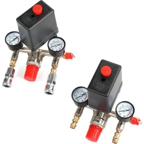 Areyourshop Air Compressor Parts Pressure Switch Control Valve Manifold Regulator Gauges