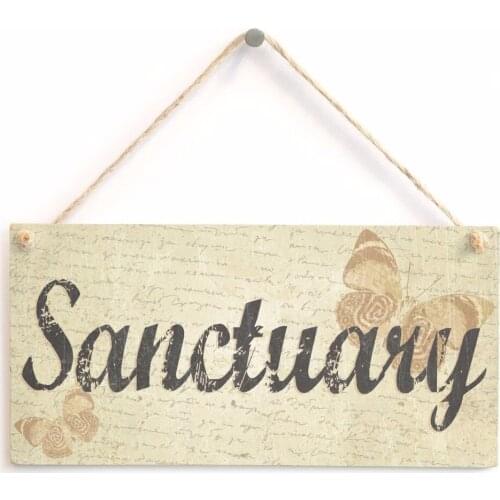 Meijiafei Sanctuary - Vintage Home Decor Sign Plaque 10"x5"