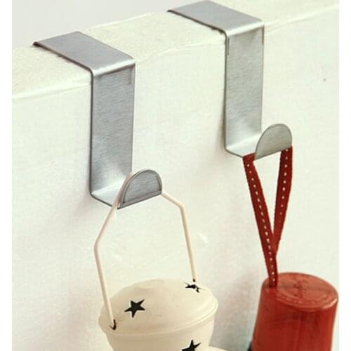 1set Stainless steel Z shape over door hook for hanging Cabinet Clothes Hanger Kitchen Organizer Holder home decor towel hanger