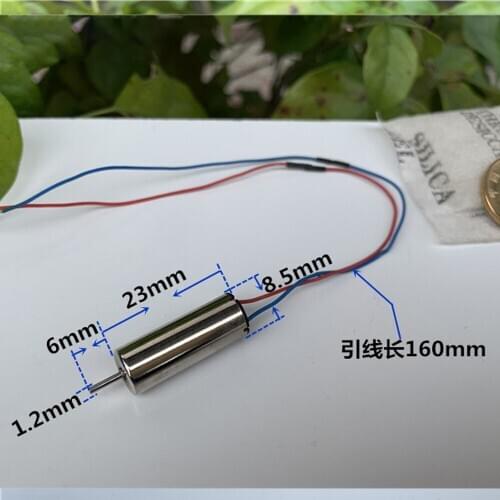 1PCS 8523 85*23mm DC 3.7V 50000RPM Ultra-High Speed Strong Magnet Coreless Motor CW CCW 1.2mm Output Shaft DIY Drone Quadcopter