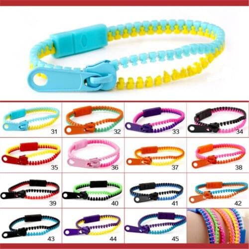 12Pcs Friendship Fidget Zipper Bracelets 7.5 Inches Sensory Toys Bulk Set, Neon Colors, Birthday Kit, Party Favors for K