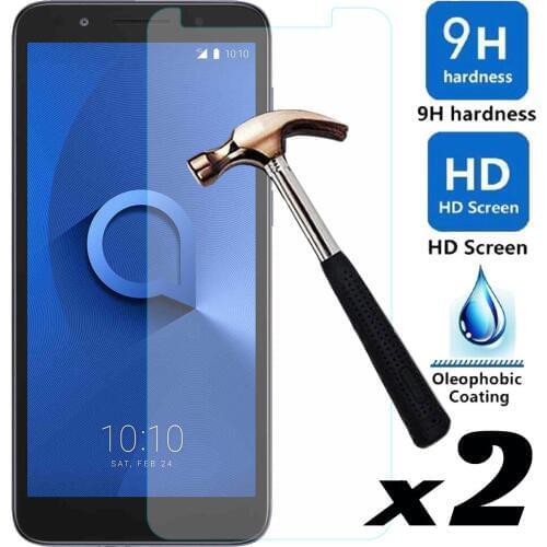 2pcs/lot Tempered Glass Screen Protector Explosion-proof Front Films For Alcatel 1X Evolve / IdealXtra 5059R / TCL LX A502DL