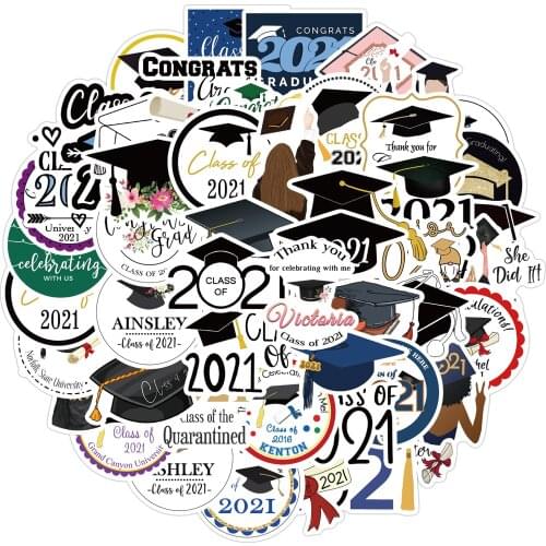 25/50PCS We Graduated Stickers PVC Stickers Stickers For Notebook Scrapbooking Sticker Laptop Car Skateboard Sticker