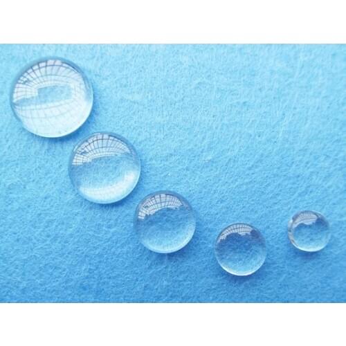 250pcs 10mm Round Clear/Transparent Glass Cabochons/Cover Cabs,Pendants Domed for Photos,Cabochons, or Art,For Base Setting Tray