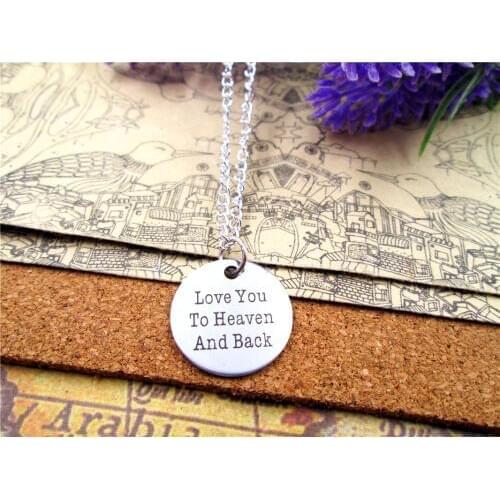 3pcs/lot Fashion stainless steel necklace "love you to heaven and back" Pendant necklace Jewelry Gift more style for choosing