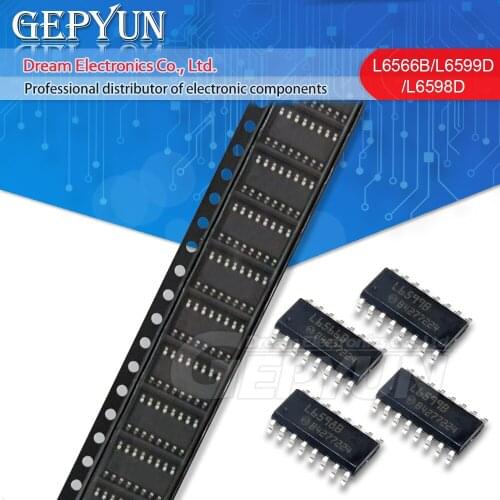 5pcs L6599DTR SOP16 L6599D SOP L6599 SMD L6599AD SOP-16 L6598D L6598 L6566B L6566 L6566BTR L6386D L6386 L6386ED L6386AD