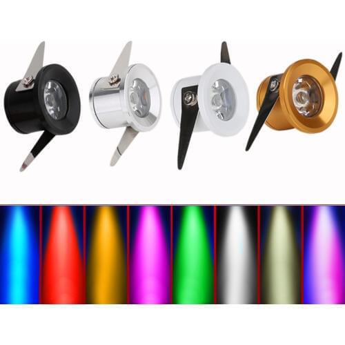 5pcs/lot 1W 3W LED Spotlights Mini cabinet lamp warm cool white AC85-265V for counter showcase include led driver