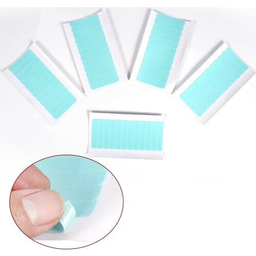 60Pcs/Set Skin Weft Hair Extension Adhesive Double Sided Super Tape Tab Beauty Tool