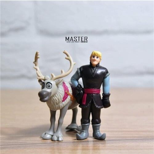 24piece 6-7cm Kristoff and Sven Action Figure Model Toy sven collection toys