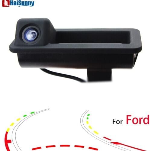 HaiSunny For Ford Focus(2C) 2010 2011 Mondeo 2010 2011 2012 Fiesta S-Max Car Rear View Camera Trunk Handle Dynamic Trajectory