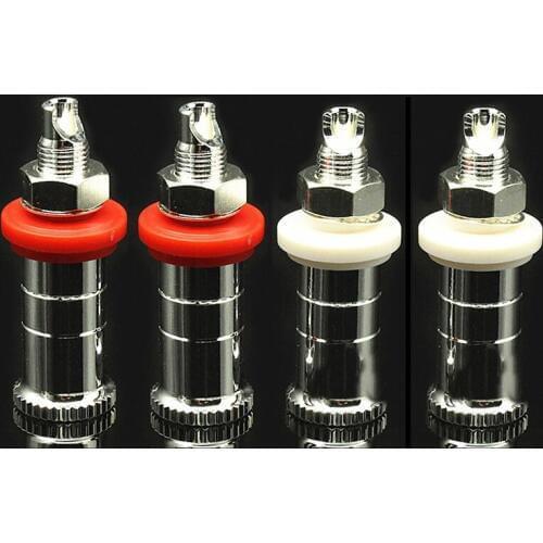 Hifi audio speaker silver socket hifi audio speaker connector amplifier terminal binding Post banana plug socket connector